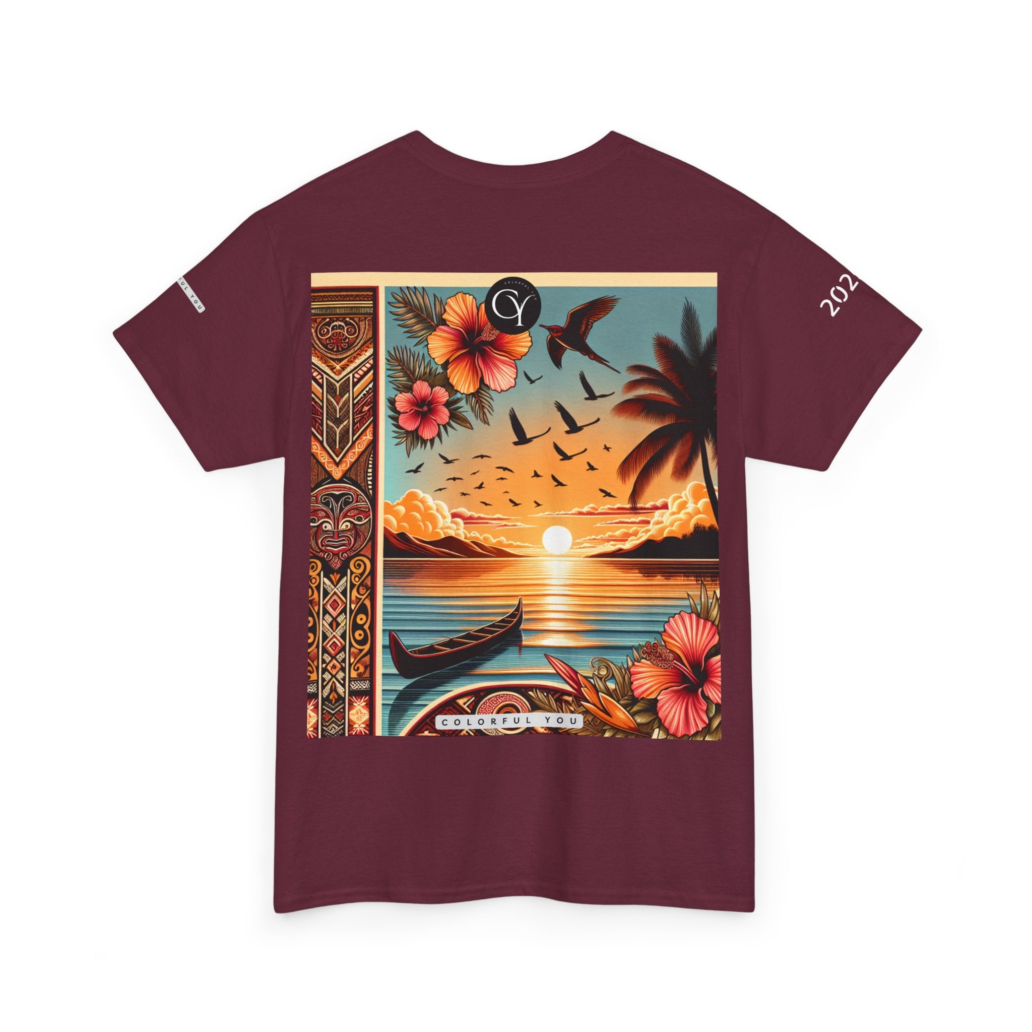 Tropical Vibes Tee, Relaxed Summer Shirt, Beach Wear, Unisex Cotton Tee, Nature Lover Gift, Vacation Outfit