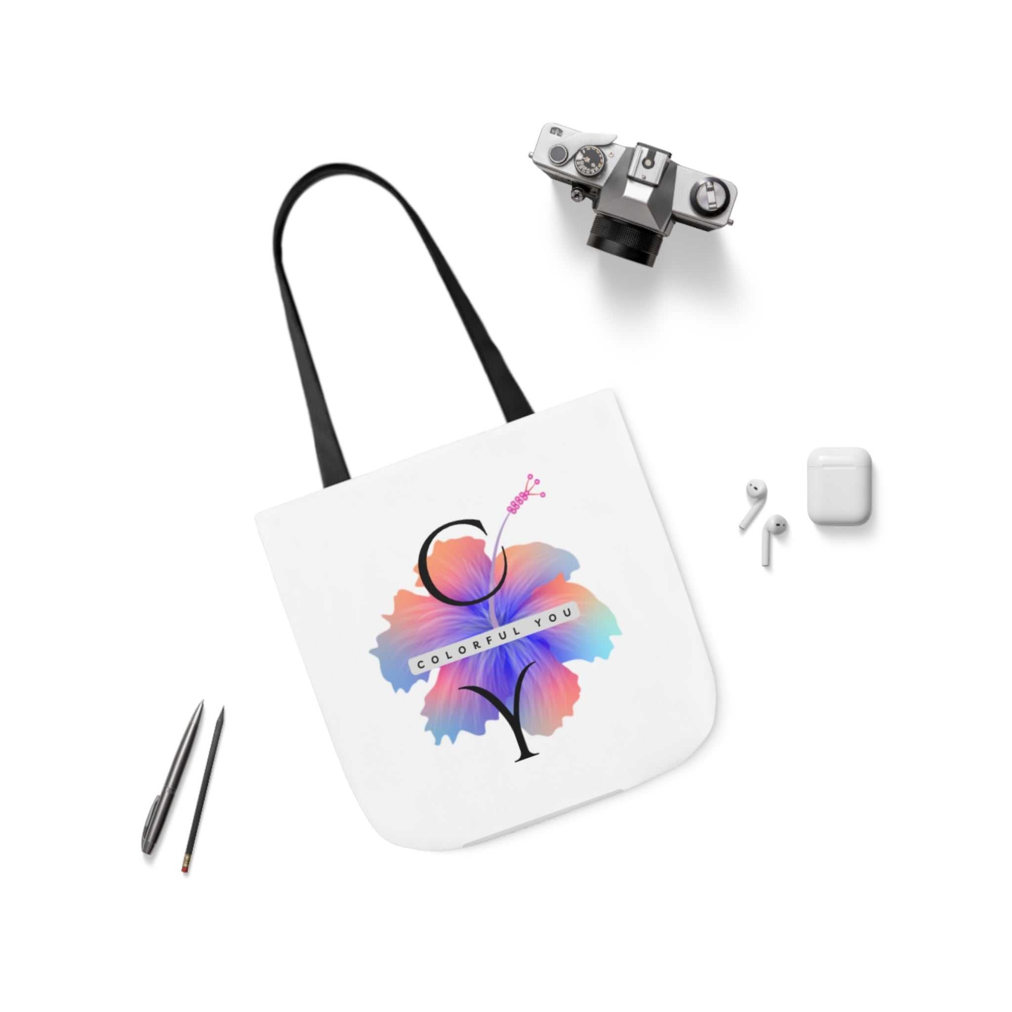 Canvas Tote Bag, 5-Color Straps – Durable, Stylish & Spacious Design."