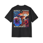 Lautastic Flower Oversized Tee  - Vibrant Floral Graphic T-Shirt