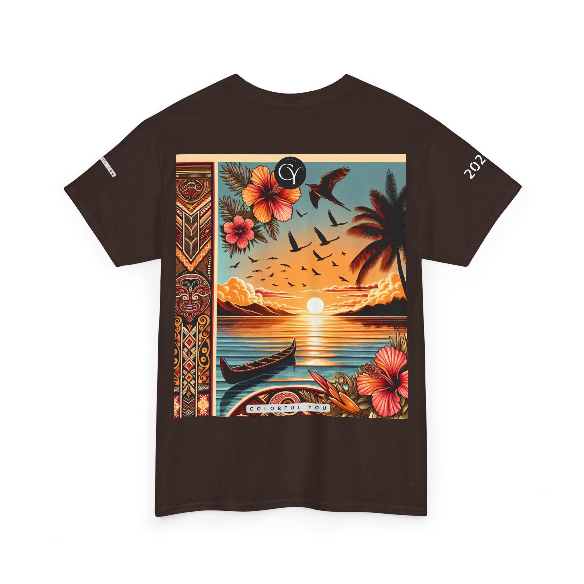 Tropical Vibes Tee, Relaxed Summer Shirt, Beach Wear, Unisex Cotton Tee, Nature Lover Gift, Vacation Outfit
