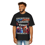 Lautastic Flower Oversized Tee  - Vibrant Floral Graphic T-Shirt