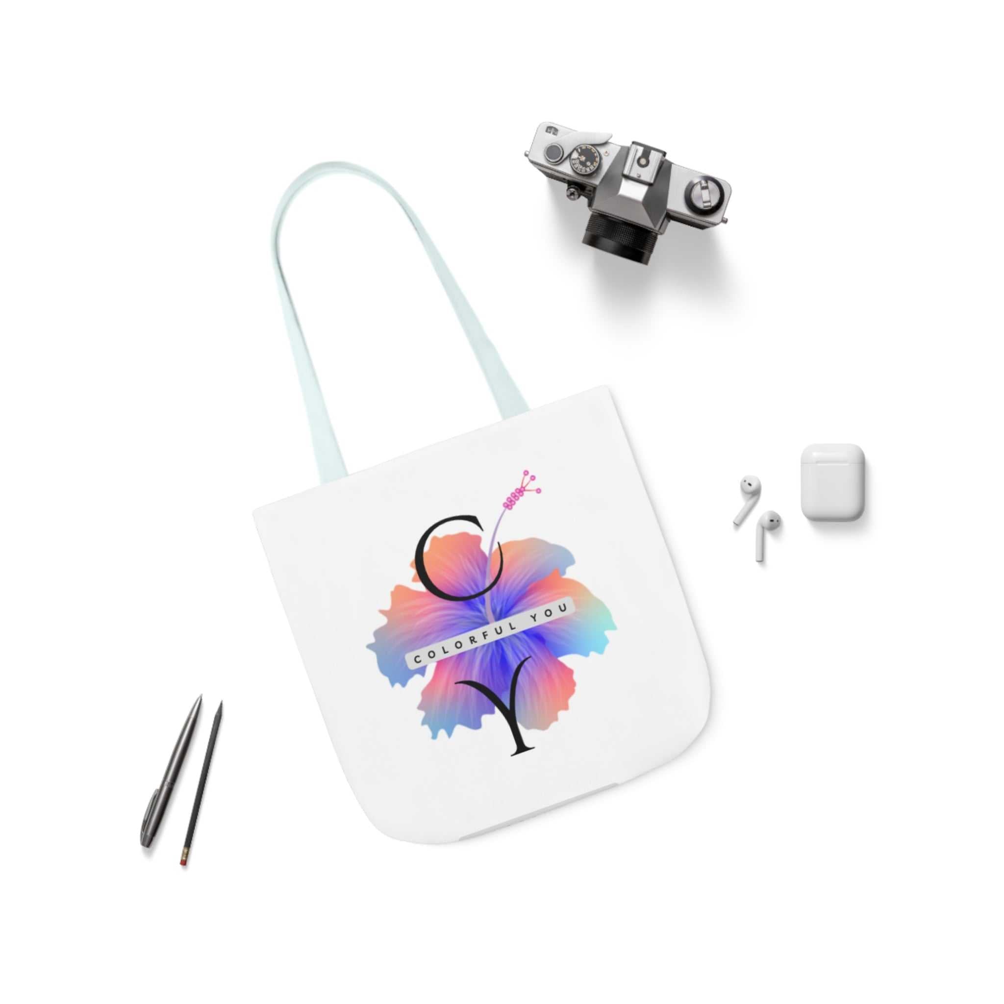 Canvas Tote Bag, 5-Color Straps – Durable, Stylish & Spacious Design."