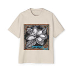 Tropical Love Oversized Premium Heavy Cotton Tee, Relaxed Fit T-Shirt, Gift for Him, Summer Style, Casual Wear, Unique Art Design