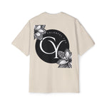 Tropical Love Oversized Premium Heavy Cotton Tee, Relaxed Fit T-Shirt, Gift for Him, Summer Style, Casual Wear, Unique Art Design