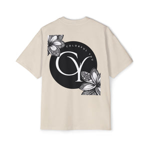 Tropical Love Oversized Premium Heavy Cotton Tee, Relaxed Fit T-Shirt, Gift for Him, Summer Style, Casual Wear, Unique Art Design