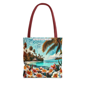 Tropical Paradise Tote Bag - Colorful You Floral Design