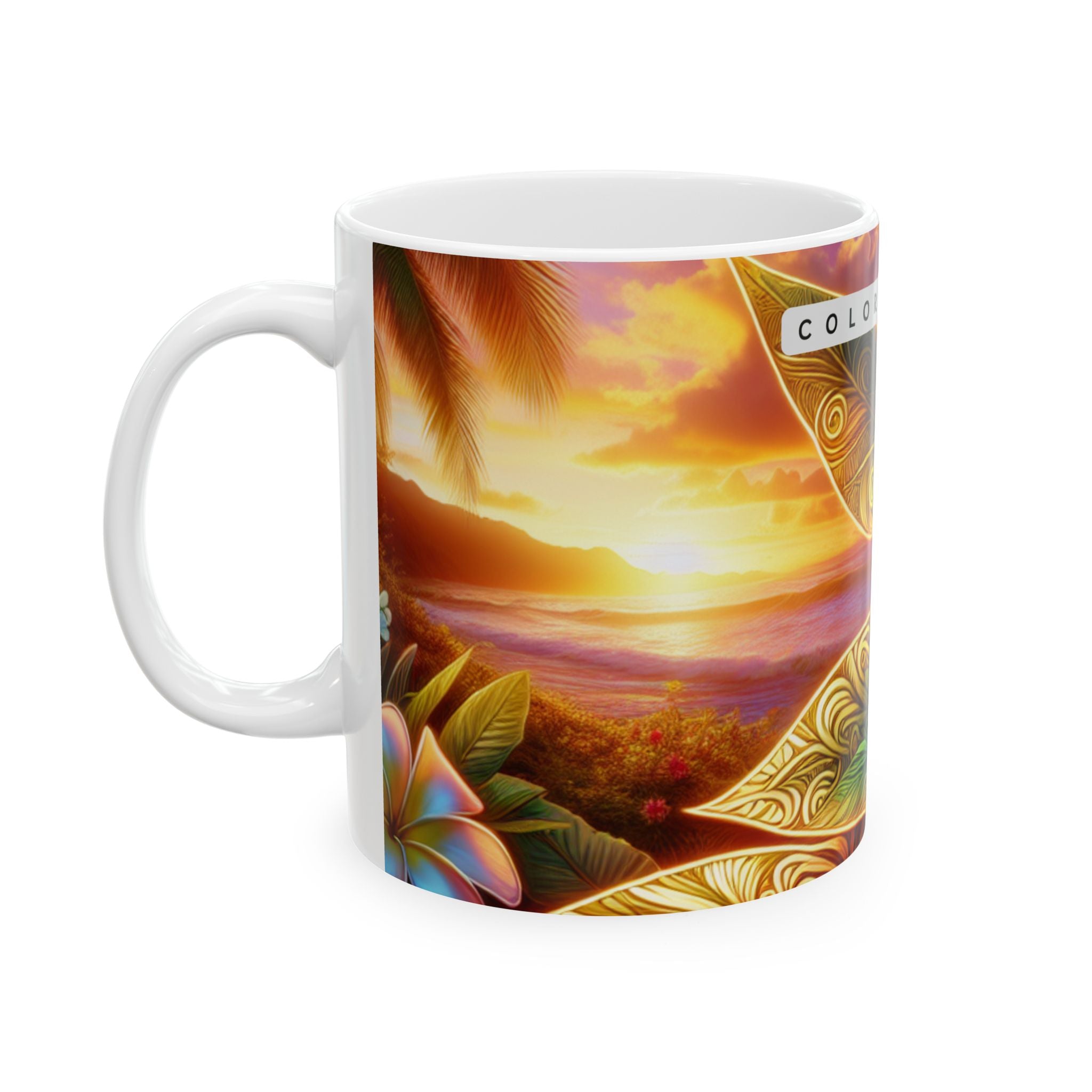 Tropical Nature Ceramic Mug – 11oz & 15oz, Perfect for Nature Lovers & Gift-Giving