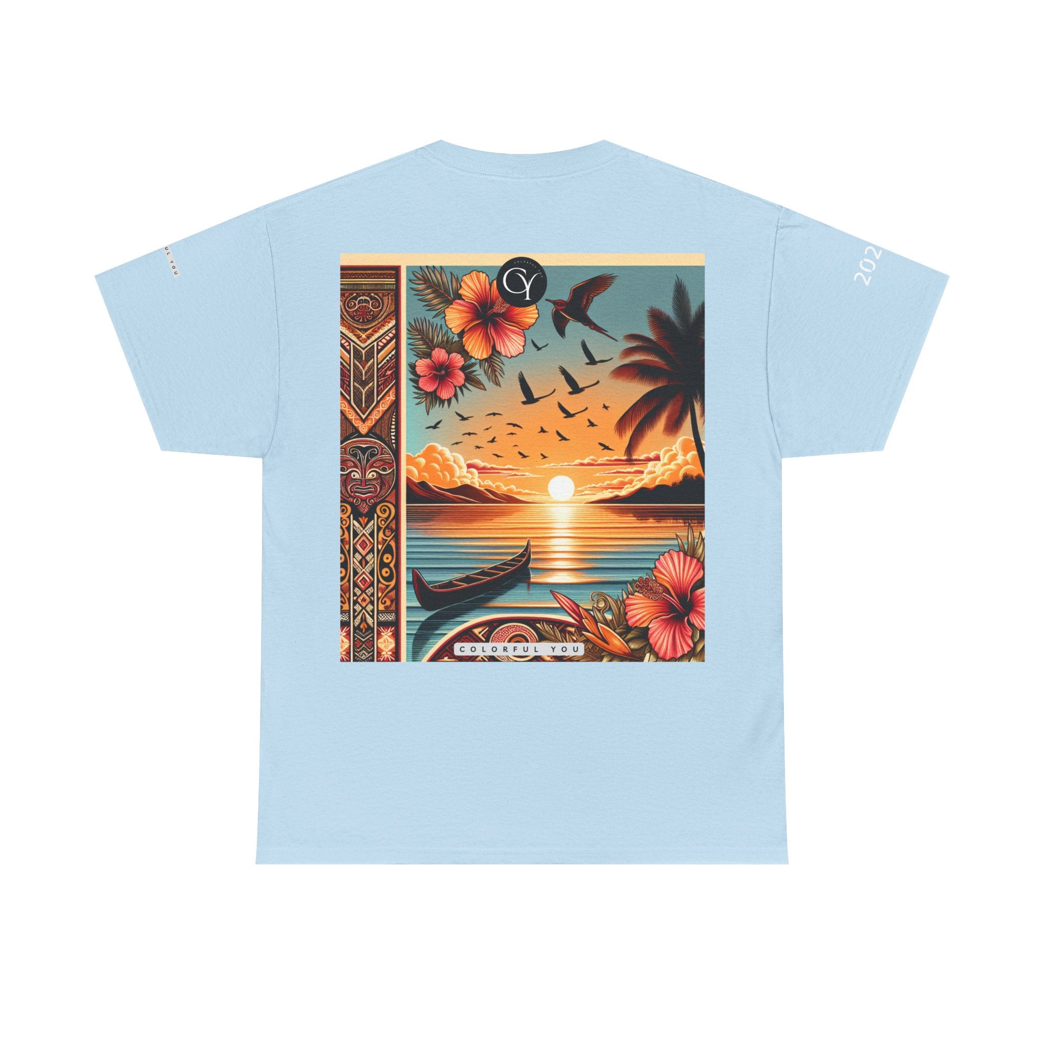 Tropical Vibes Tee, Relaxed Summer Shirt, Beach Wear, Unisex Cotton Tee, Nature Lover Gift, Vacation Outfit