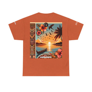 Tropical Vibes Tee, Relaxed Summer Shirt, Beach Wear, Unisex Cotton Tee, Nature Lover Gift, Vacation Outfit