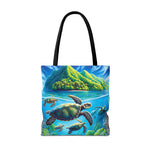 Colorful Ocean Turtle Tote Bag - Eco-Friendly Beach Bag for Nature Lovers