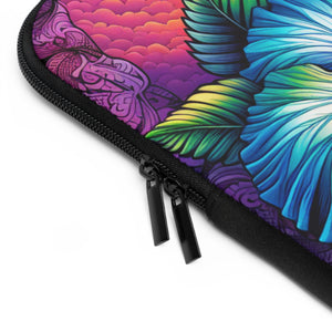 Laptop Sleeve Tropical Blue Hibiscus Sunset
