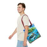Colorful Ocean Turtle Tote Bag - Eco-Friendly Beach Bag for Nature Lovers