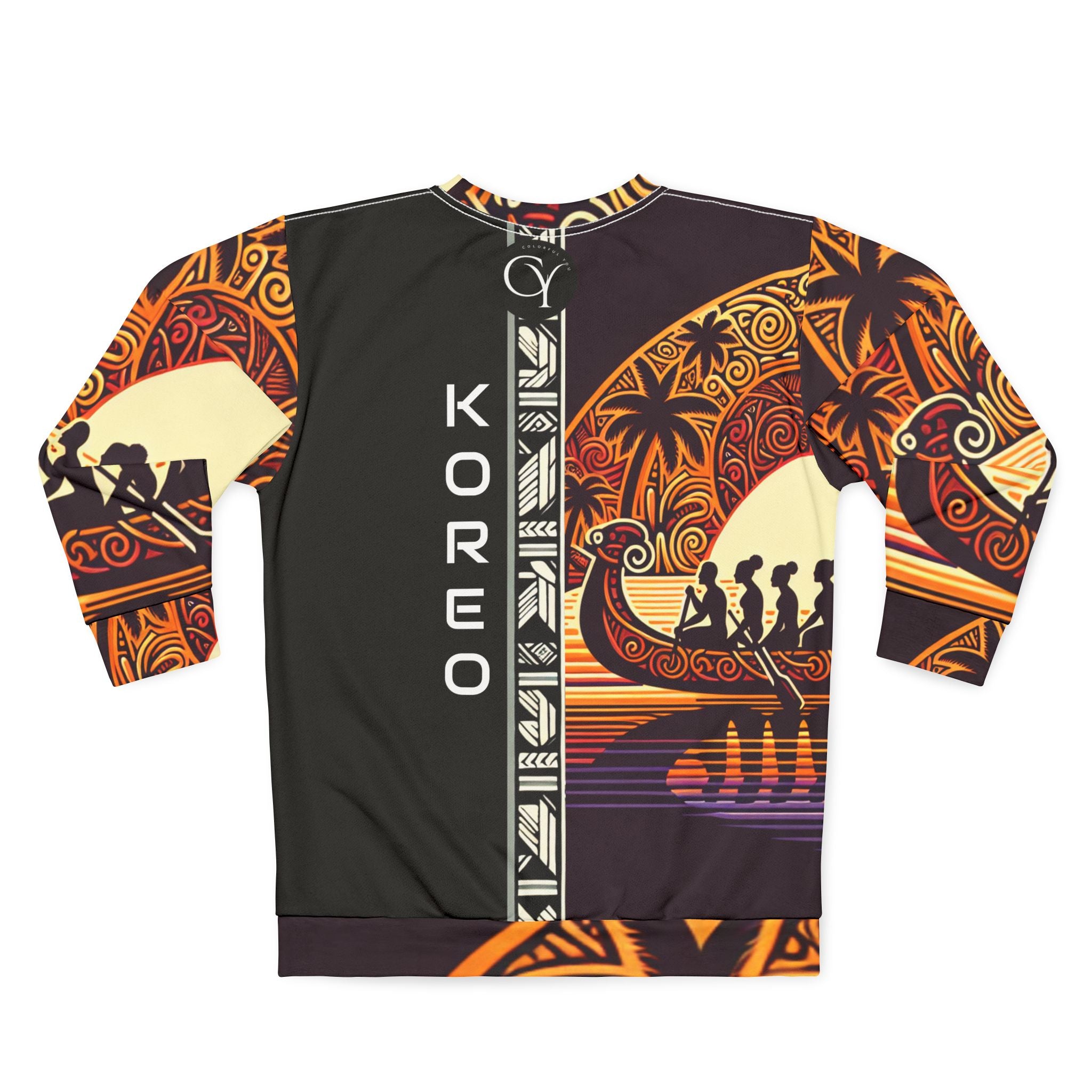 Koreo Unisex Sweatshirt - Vibrant Polynesian Art Design
