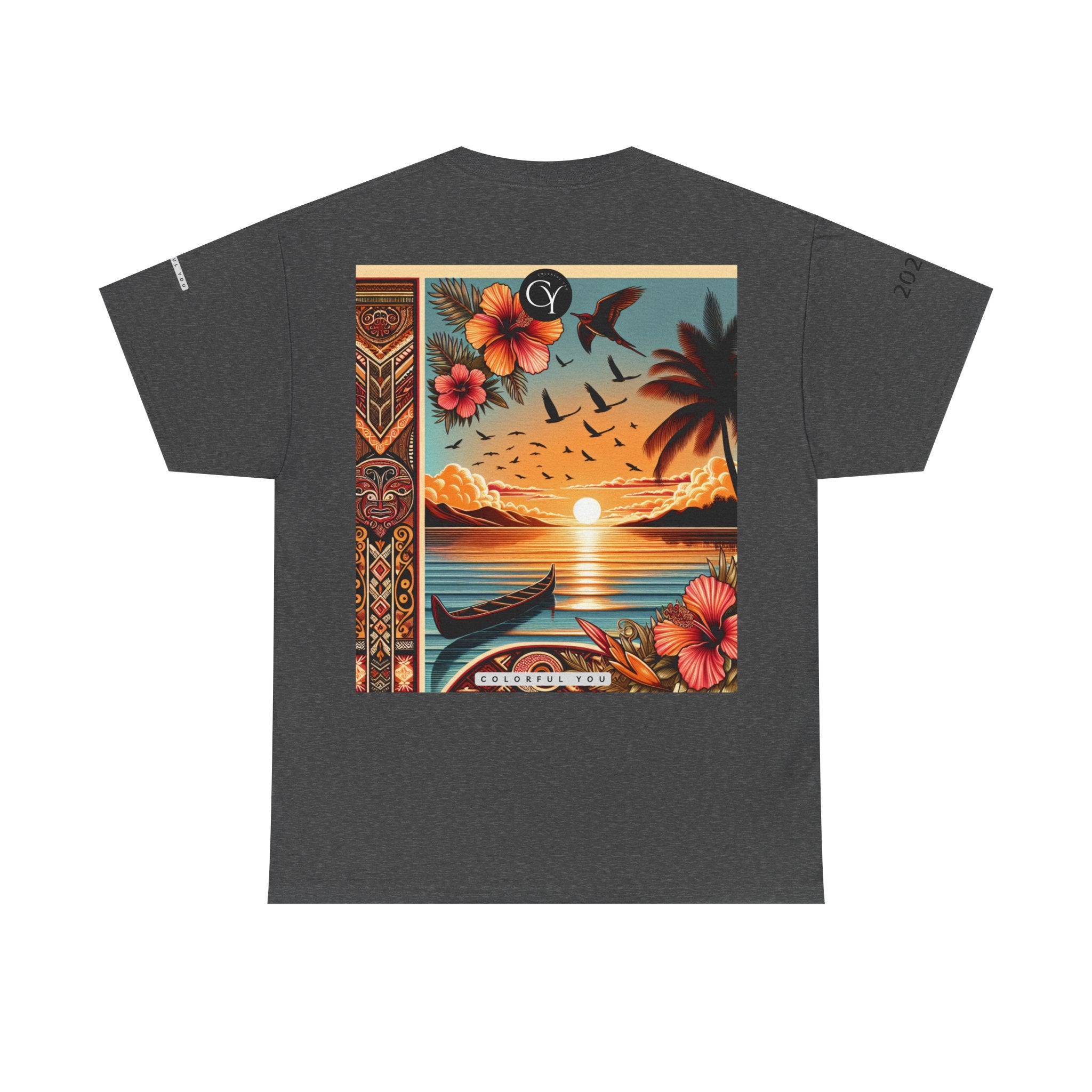 Tropical Vibes Tee, Relaxed Summer Shirt, Beach Wear, Unisex Cotton Tee, Nature Lover Gift, Vacation Outfit