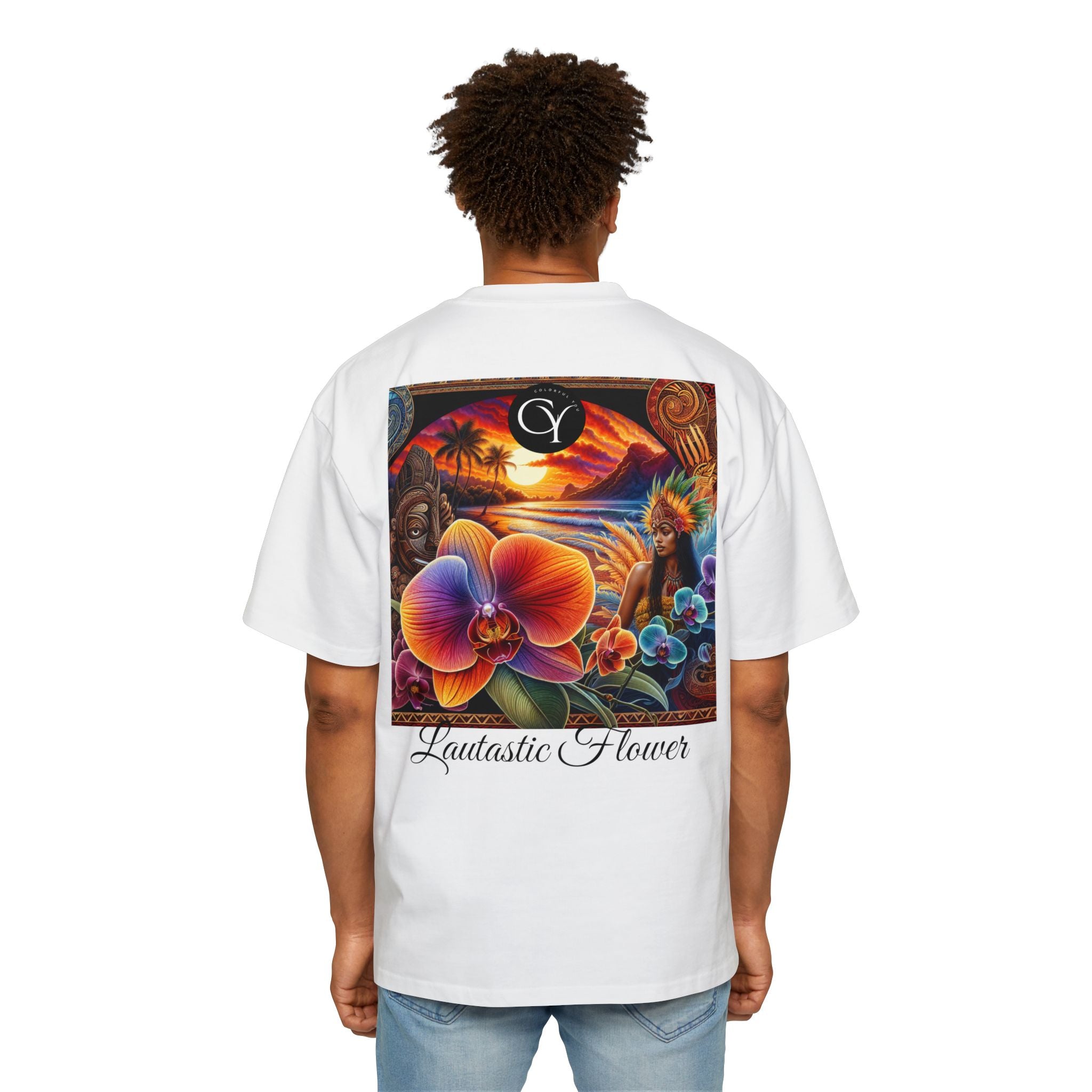 Lautastic Tee - Heavy Oversized T-Shirt with Orchid Design