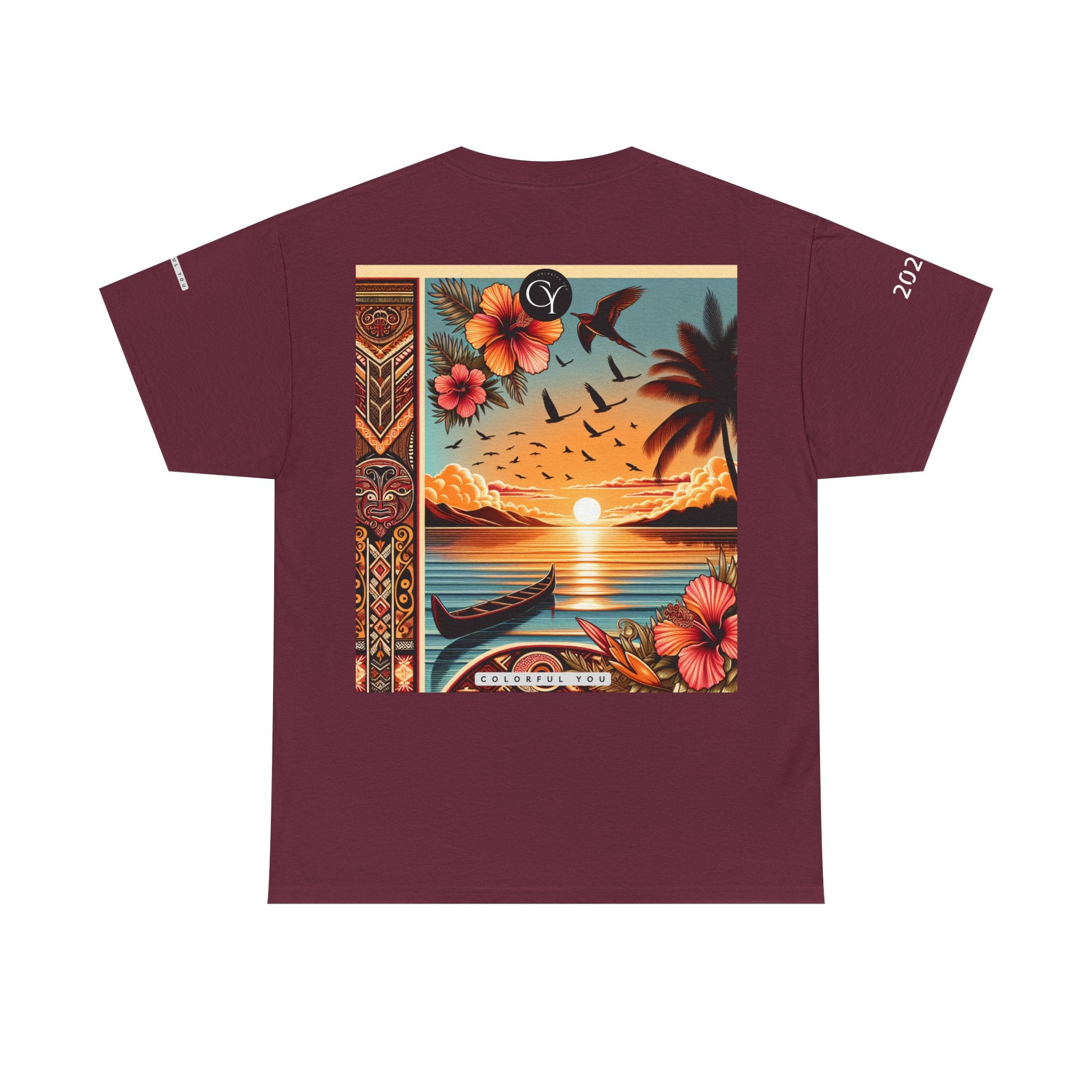 Tropical Vibes Tee, Relaxed Summer Shirt, Beach Wear, Unisex Cotton Tee, Nature Lover Gift, Vacation Outfit
