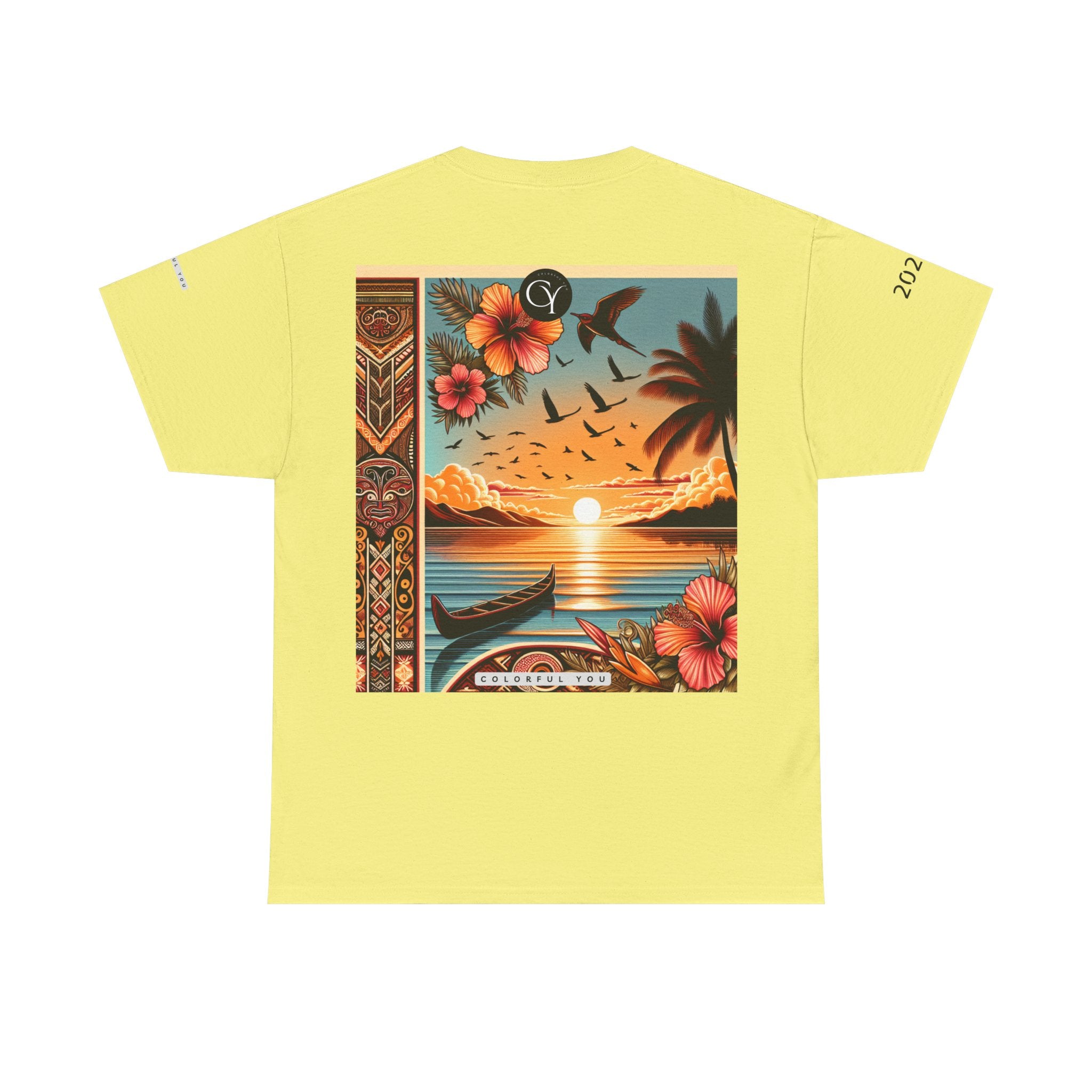 Tropical Vibes Tee, Relaxed Summer Shirt, Beach Wear, Unisex Cotton Tee, Nature Lover Gift, Vacation Outfit