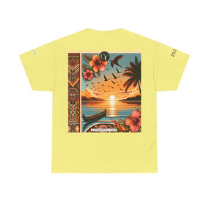 Tropical Vibes Tee, Relaxed Summer Shirt, Beach Wear, Unisex Cotton Tee, Nature Lover Gift, Vacation Outfit