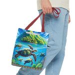 Colorful Ocean Turtle Tote Bag - Eco-Friendly Beach Bag for Nature Lovers