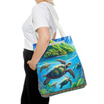 Colorful Ocean Turtle Tote Bag - Eco-Friendly Beach Bag for Nature Lovers