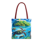 Colorful Ocean Turtle Tote Bag - Eco-Friendly Beach Bag for Nature Lovers