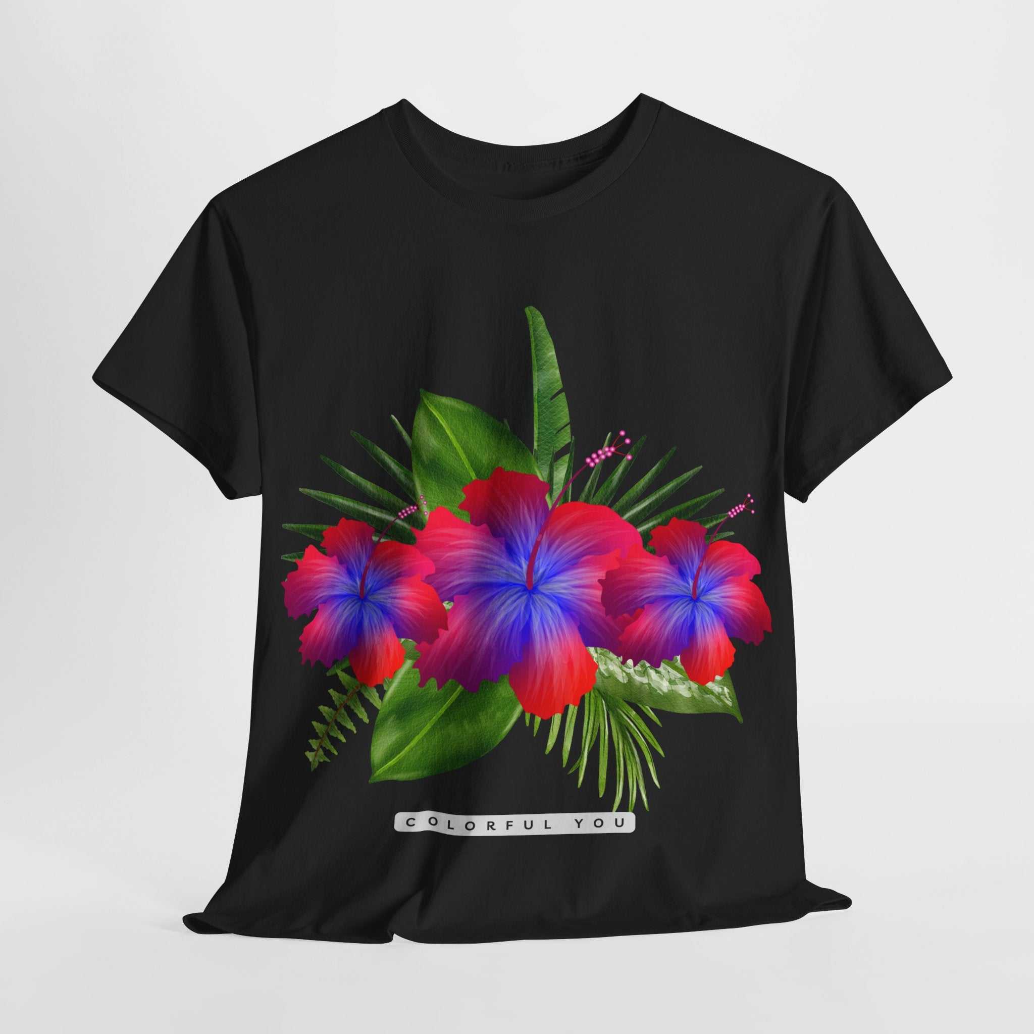 Unisex Heavy Cotton Hibiscus Tee – Classic Fit, Soft & Durable Fabric.