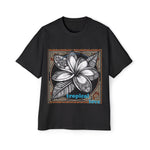 Tropical Love Oversized Premium Heavy Cotton Tee, Relaxed Fit T-Shirt, Gift for Him, Summer Style, Casual Wear, Unique Art Design