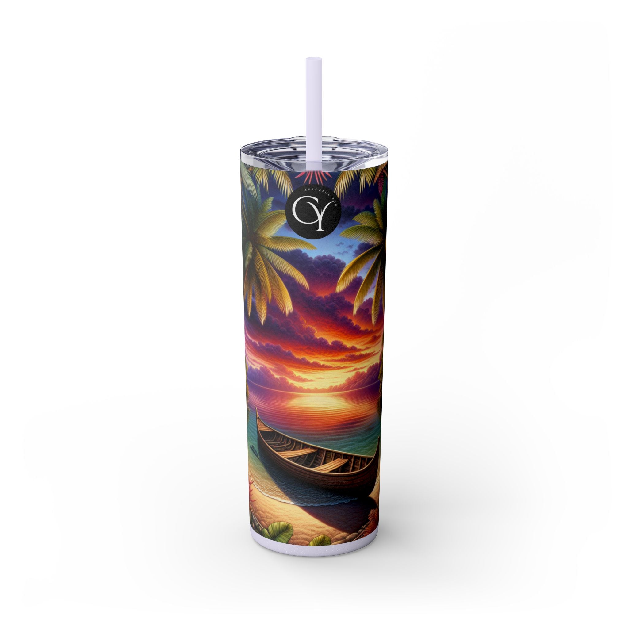 Skinny Tumbler with Straw, 20oz
