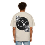 Tropical Love Oversized Premium Heavy Cotton Tee, Relaxed Fit T-Shirt, Gift for Him, Summer Style, Casual Wear, Unique Art Design