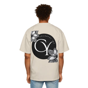 Tropical Love Oversized Premium Heavy Cotton Tee, Relaxed Fit T-Shirt, Gift for Him, Summer Style, Casual Wear, Unique Art Design