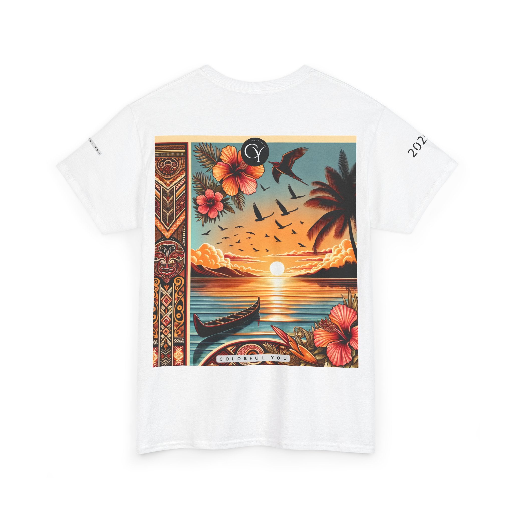 Tropical Vibes Tee, Relaxed Summer Shirt, Beach Wear, Unisex Cotton Tee, Nature Lover Gift, Vacation Outfit