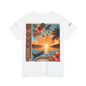 Tropical Vibes Tee, Relaxed Summer Shirt, Beach Wear, Unisex Cotton Tee, Nature Lover Gift, Vacation Outfit