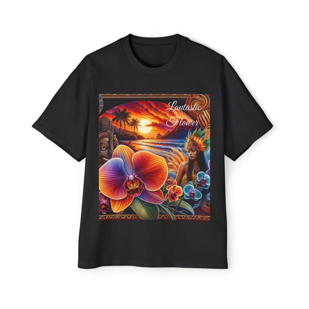 Lautastic Tee - Heavy Oversized T-Shirt with Orchid Design