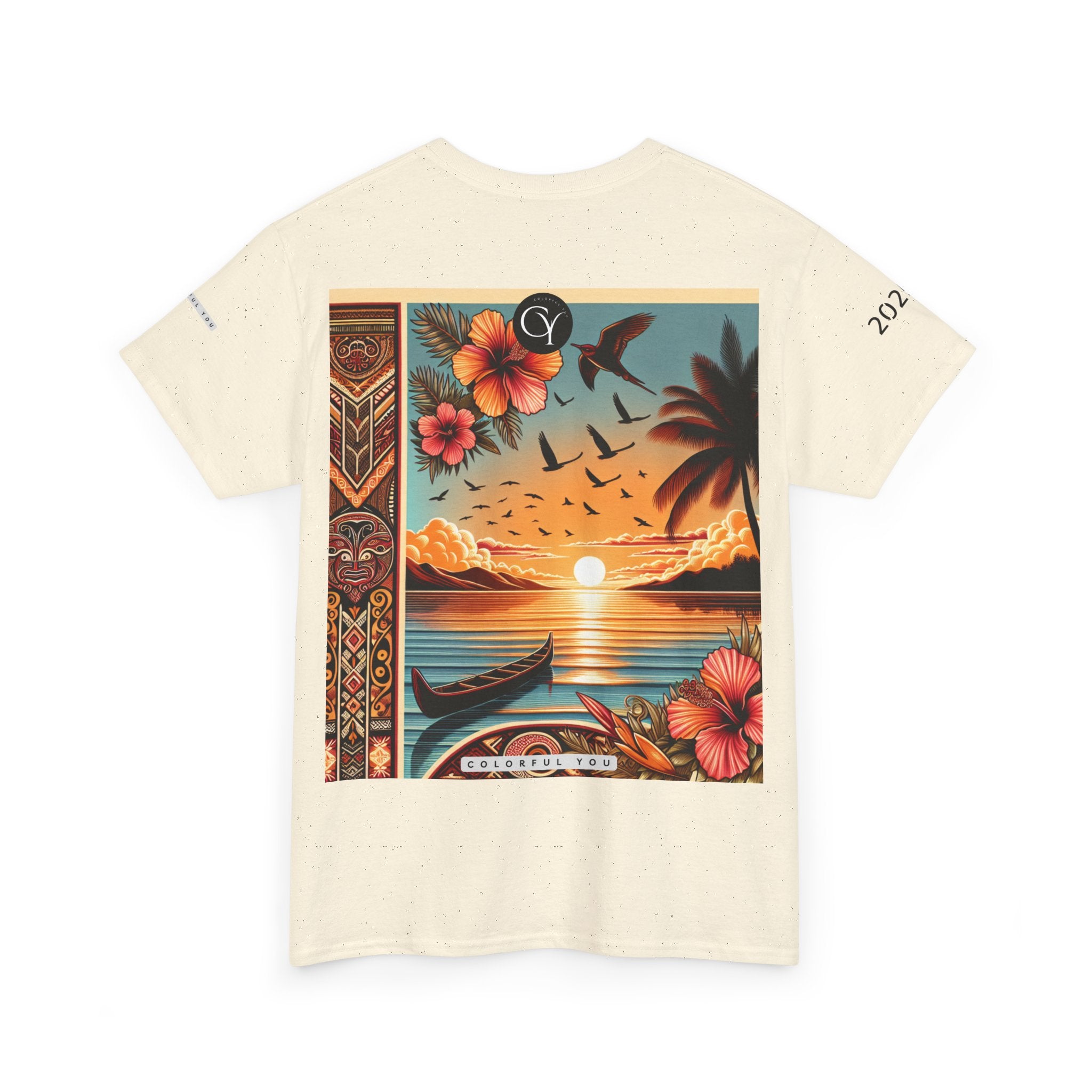 Tropical Vibes Tee, Relaxed Summer Shirt, Beach Wear, Unisex Cotton Tee, Nature Lover Gift, Vacation Outfit