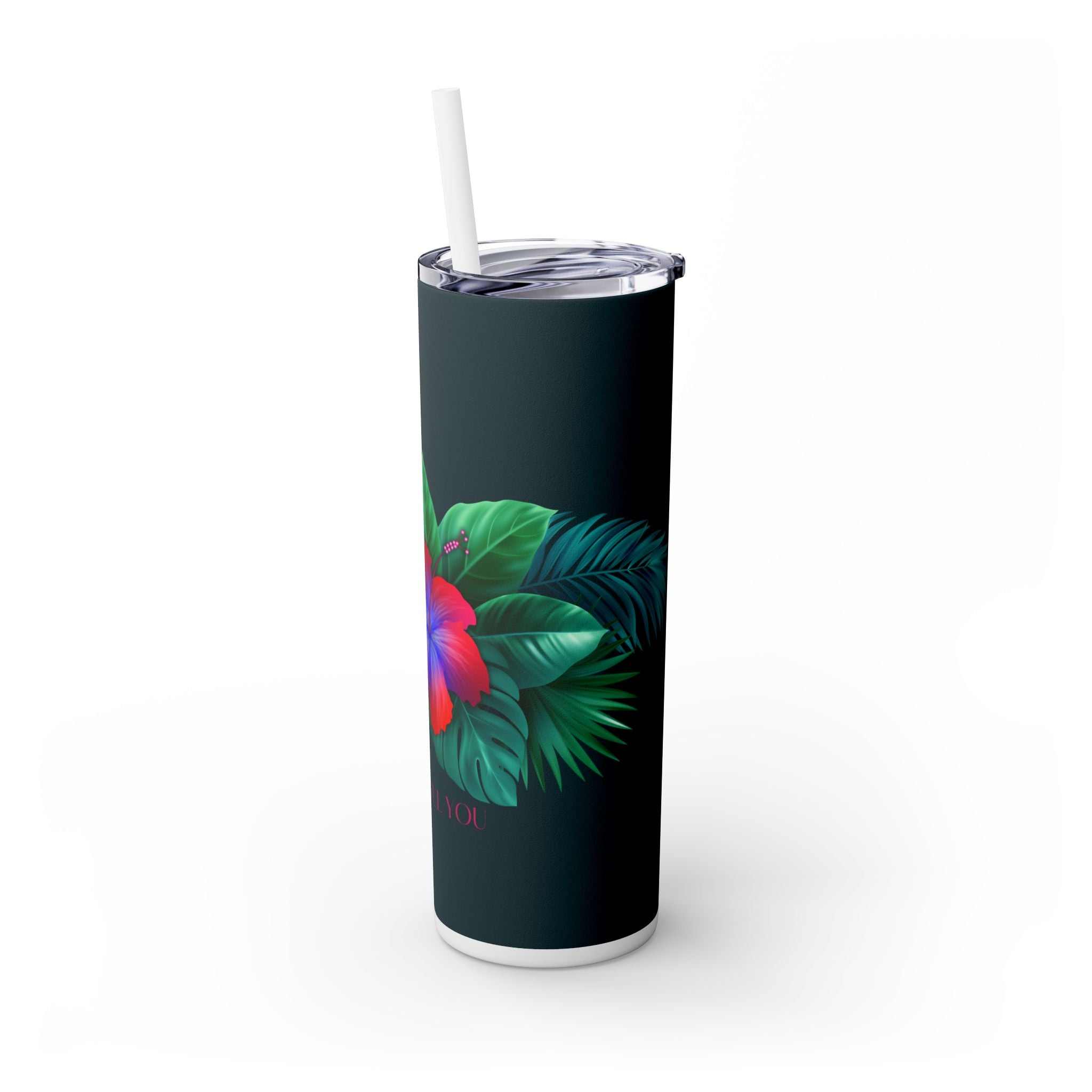 Skinny Tumbler with Straw, 20oz – Double-Wall Stainless Steel Design!.