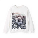 Tropical Vibes Crewneck Sweatshirt, Unisex Sweatshirt, Boho Sweatshirt, Beachwear, Floral Apparel
