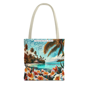 Tropical Paradise Tote Bag - Colorful You Floral Design