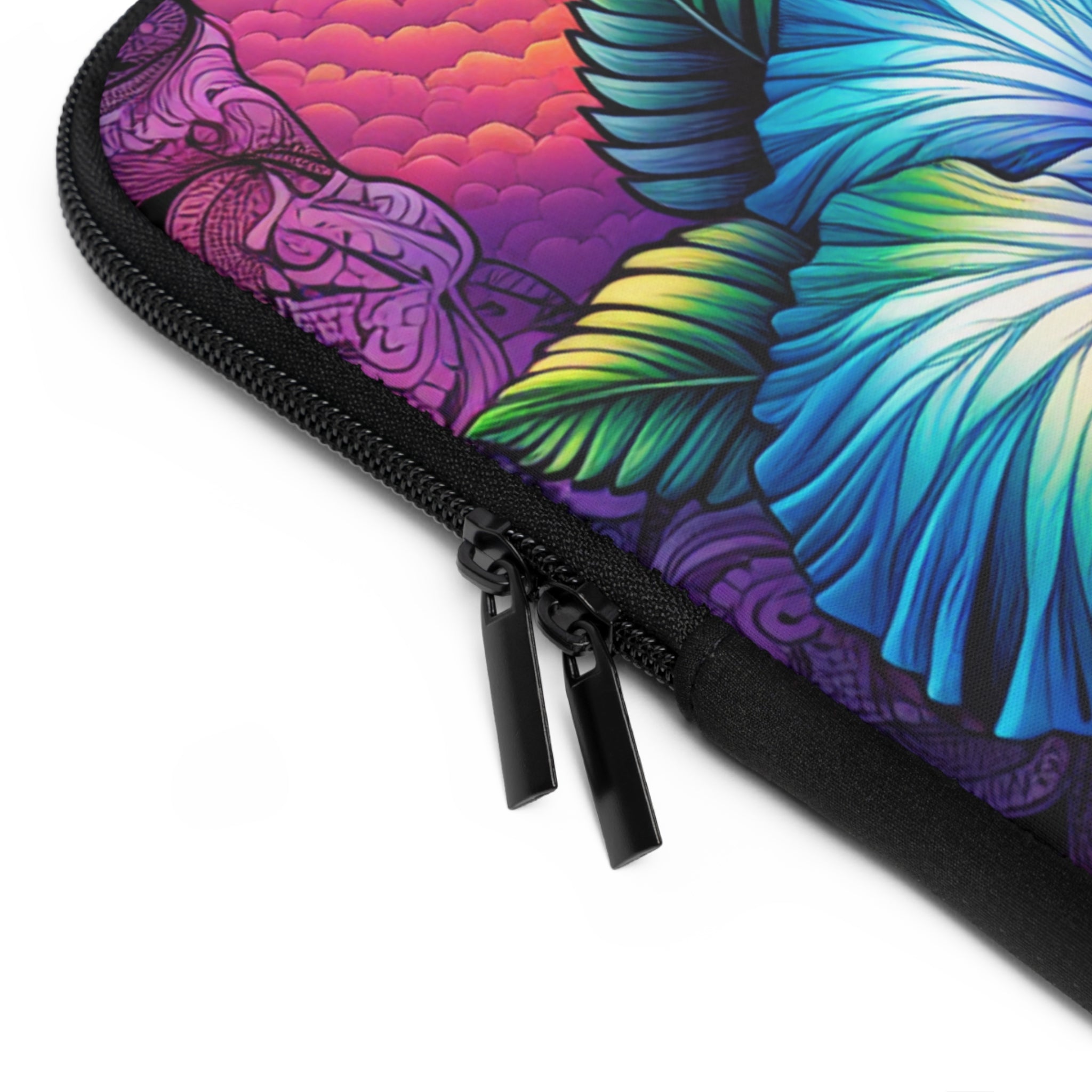 Laptop Sleeve Tropical Blue Hibiscus Sunset