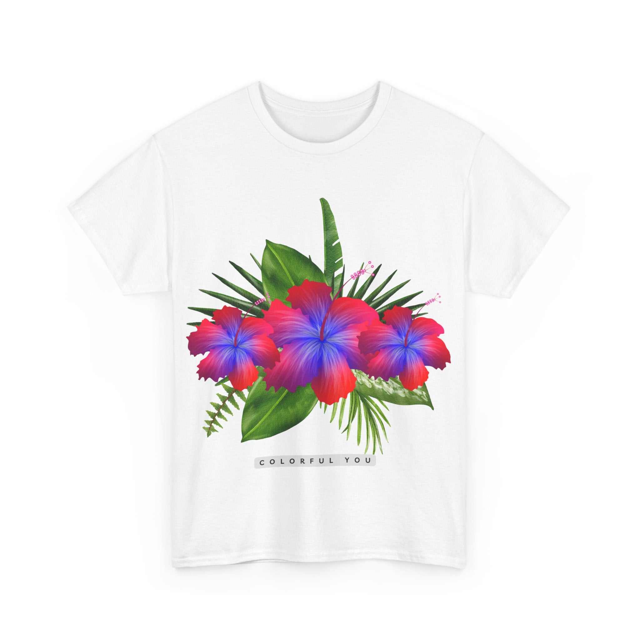 Unisex Heavy Cotton Hibiscus Tee – Classic Fit, Soft & Durable Fabric.