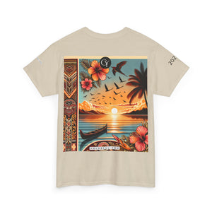Tropical Vibes Tee, Relaxed Summer Shirt, Beach Wear, Unisex Cotton Tee, Nature Lover Gift, Vacation Outfit