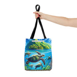 Colorful Ocean Turtle Tote Bag - Eco-Friendly Beach Bag for Nature Lovers