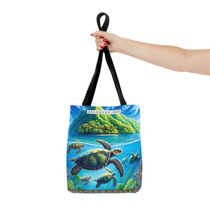 Colorful Ocean Turtle Tote Bag - Eco-Friendly Beach Bag for Nature Lovers