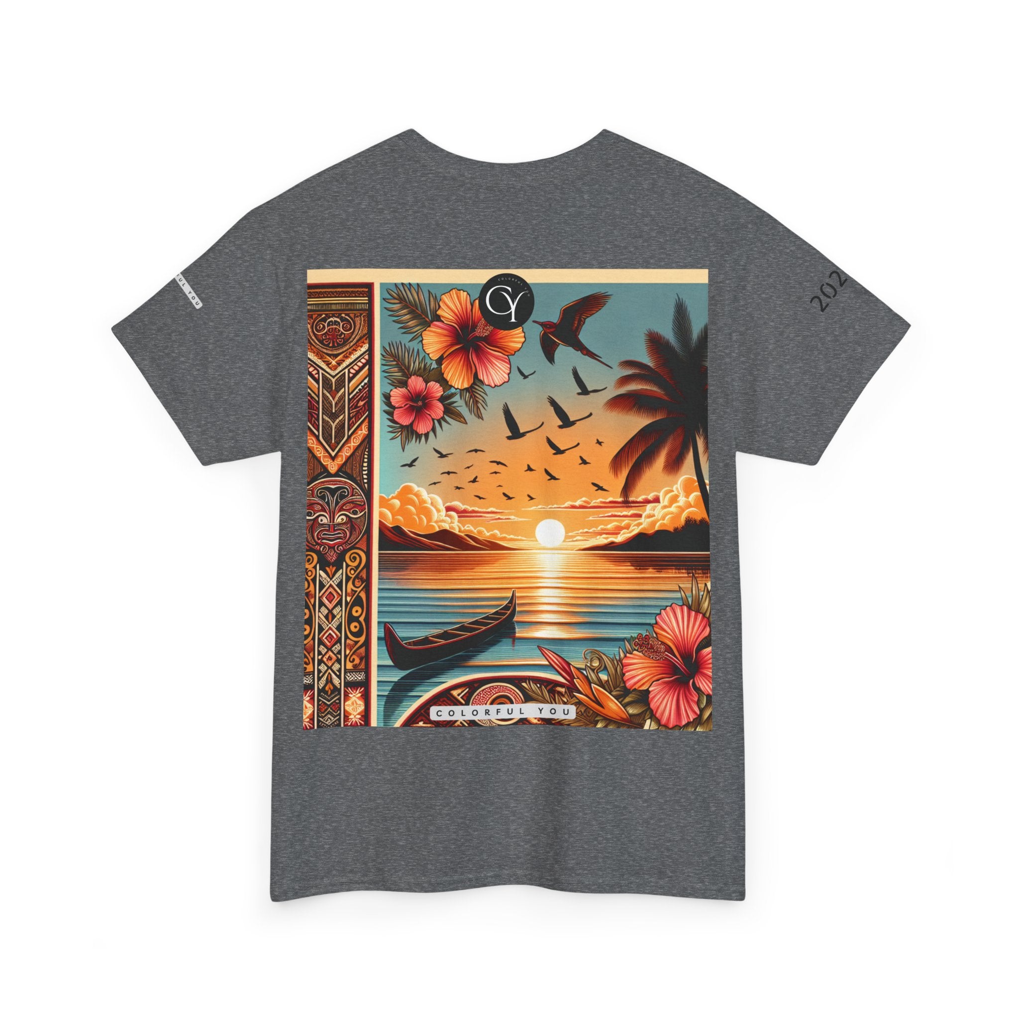 Tropical Vibes Tee, Relaxed Summer Shirt, Beach Wear, Unisex Cotton Tee, Nature Lover Gift, Vacation Outfit