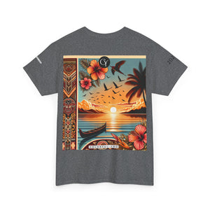 Tropical Vibes Tee, Relaxed Summer Shirt, Beach Wear, Unisex Cotton Tee, Nature Lover Gift, Vacation Outfit