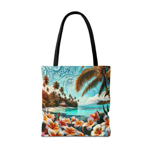 Tropical Paradise Tote Bag - Colorful You Floral Design