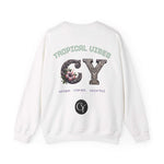 Tropical Vibes Crewneck Sweatshirt, Unisex Sweatshirt, Boho Sweatshirt, Beachwear, Floral Apparel