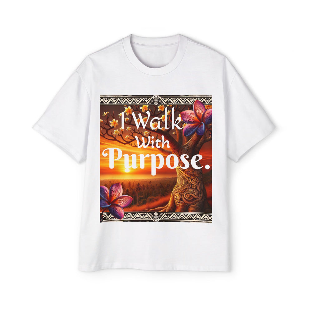 Inspirational Oversized Tee - "I Walk With Purpose"