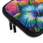 Laptop Sleeve Tropical Blue Hibiscus Sunset