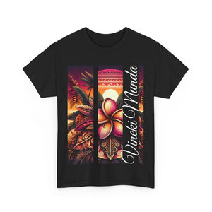 Vineki Munda Vibrant Floral Unisex Heavy Cotton Tee - 'Vineki Munda' Design
