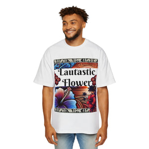 Lautastic Flower Oversized Tee  - Vibrant Floral Graphic T-Shirt